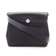 【二手】愛馬仕 HERMES 單肩背包 Herbag Zip Mini 黑色/藍色 Nuit 帆布皮革 Herbag Zip PM 黑色/藍色 Nuit
