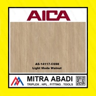 AICA HPL AS 14117 C S98 CS98 Light Mode Walnut Kamar Kitchen Dapur