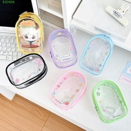 ECHOX 10cm Transparent Doll Bag, Cartoon Design Clear Doll Storage Bag, Mini Zipper Cute Display Out