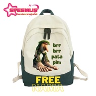 ANOMALI TUNG TUNG BRR BRR PATAPIM CHILDREN'S BACKPACK FREE NAME PRINTING