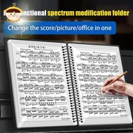 〔8C05〕 Flexible 20 Pages Piano Music Score Folder A4 Music Book Clip Sheet Note Folder Piano Paper S