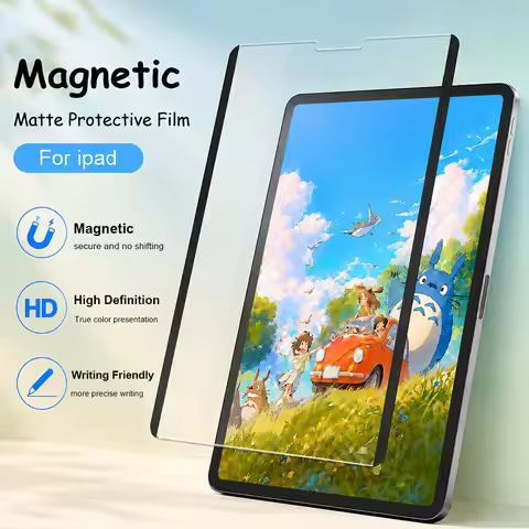 Magnetic Screen Protector For iPad Air 11th M4 M3 M2 5 4 A16 10 9 10th 9th Generation Pro 11 13 M5 1