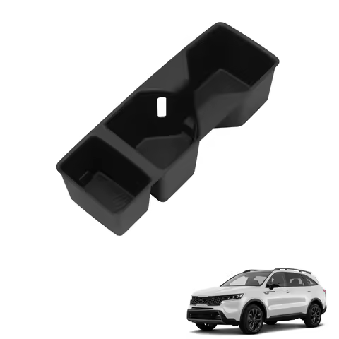 for Kia Sorento 2021-2024 2025 TPE Center Console Insert Water Cup Holder Storage Box Organizer Car 