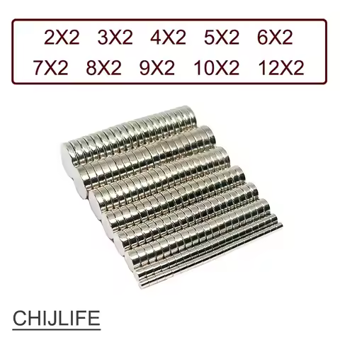 Round Magnet 2x2,3x2,4x2,5x2,6x2,7x2,8x2,9x2,10x2,12x2mm Neodymium N35 Permanent NdFeB Super Strong 