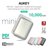 [UPGRADED PB-N83S] Aukey PB-Y55 Spark Mini 10000mAh Compact Fast Charging Power Bank with 20W PD