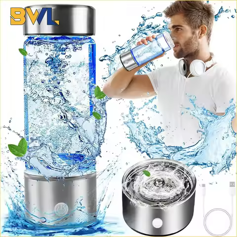 420ML Rich Hydrogen Oxygen Water Cup H2 Inhalation Device Water Bottle SPE PEM Dual Chamber Maker Lo