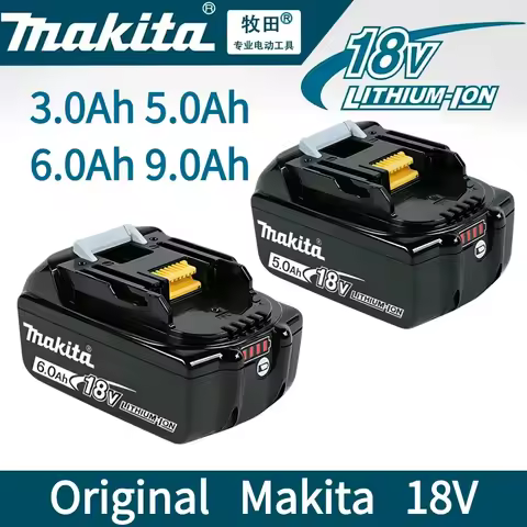 100% original Makita 18V battery 6.0Ah 9.0AH rechargeable battery, Makita BL1840 BL1830B BL1830B pow