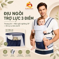 IMAMA Baby Carrier, 3-point support for 30 side sitting, Breathable M-Shape 3-36M+, KidAndMom