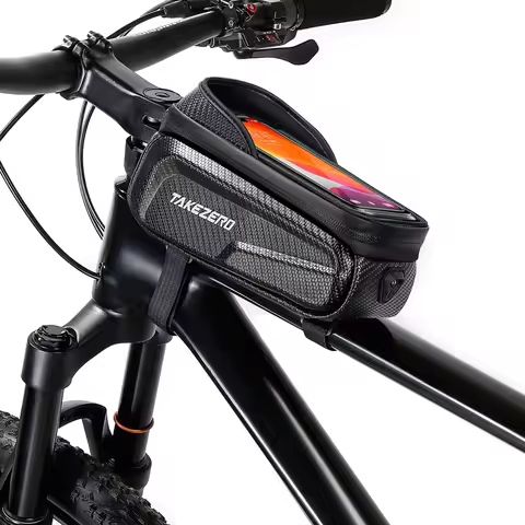 TAKEZERO Bike Phone Bag Touch Screen Waterproof EVA Hard Shell Top Tube Front Frame Pouch MTB Road B