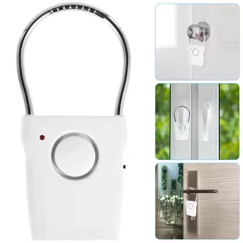 Smart Door Handle Alarm 110dB Door Security Alarm with Adjustable Settings Portable Window Alarm Ult