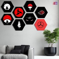 Itachi Uchiha hexagonal wall decoration / Itachi Uchiha wooden poster / room decoration / wall decor
