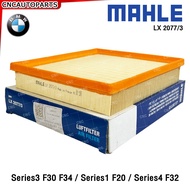 MAHLE ไส้กรองอากาศ BMW เครื่อง N13 N20 B38 รุ่น Serie1(F20 F21) Serie2(F22 F23 F87) Serie3(E90 E91 E92 E93 F30 F31 F80) Serie4(F32 F33 F36 F82) *Made in France* LX2077/3