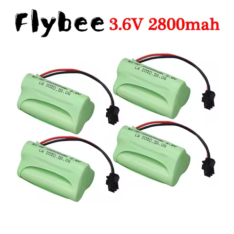 3.6V NI-MH Battery AA nimh 2800mah 3.6V Rechargeable Batteries Pack SM plug For Rc Toys Racing Car T