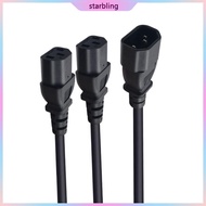 Star IEC320 C14 to 2xC13 Y Splitter Power Cord Cable for Notebook Laptops Cord 16