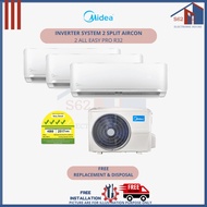 MIDEA MAE3M21D / MSEID-09 (S) x 2 ALL EASY PRO R32 (4 tick) Inverter System 2 AIr-Conditioners