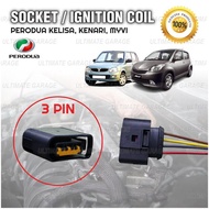 3 Pin 1pcs Ignition Plug Coil Socket Connector Perodua Kenari Viva Kelisa Myvi 1.0 Avanza 1.3 YRV