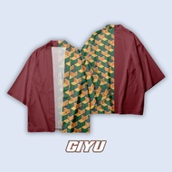 Haori Kimono Outer Outwear Casual FullPrint Anime Kimetsu No Yaiba Tomioka Giyu