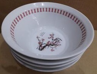 早期大同梅花壽瓷碗 碗公湯碗公泡麵碗-直徑18.5公分