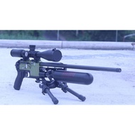 MAINAN SENAPAN ANGIN PCP PREDATOR BLACK LAVA TACTICAL ASLI