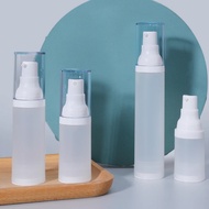 Ready Stock/Airless Spray and pump frosted Bottle white cap Cosmetic Bottle Empty Cosmetic Container