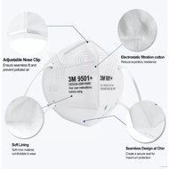 ℗﹍▫[Original] 5 packs (10 pieces) 3M 9501+ KN95 N95 P2 Fordable Disposable Face Mask , Particulate Respirator Filter PM