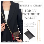 LV Victorine Wallet 🔁 convert to hand-carry, sling bag or cross-body with Insert with D-rings and ch