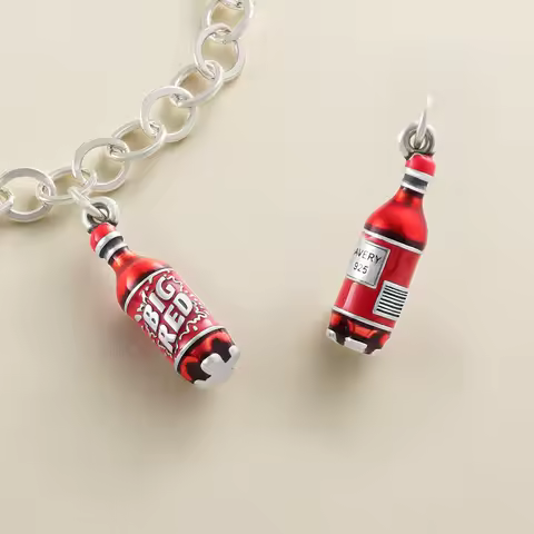 S925 sterling silver James Avery Enamel Big Red Bottle Charm