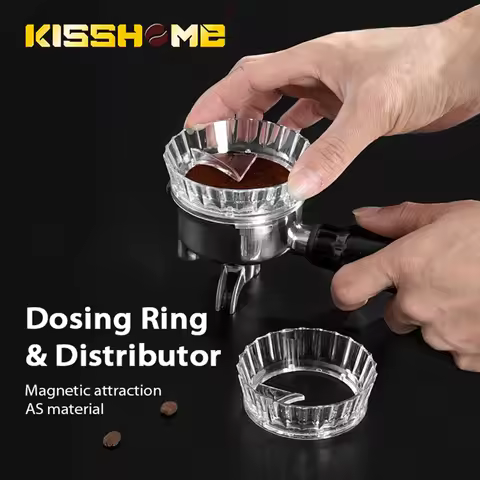 Coffee Dosing Ring 51mm 58mm Magnetic Espresso Funnel Distributor Leveler Delonghi Gaggia Portafilte