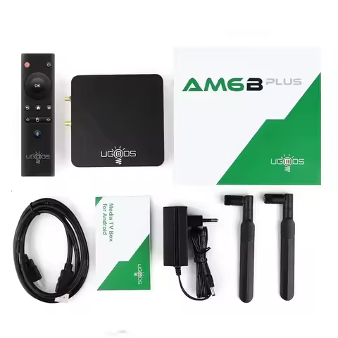 Ugoos AM6B plus Amlogic S922X-J Android 9 Smart TV Box 4GB DDR4 32GB Wifi 6 1000M BT5.0 4K Set Top B