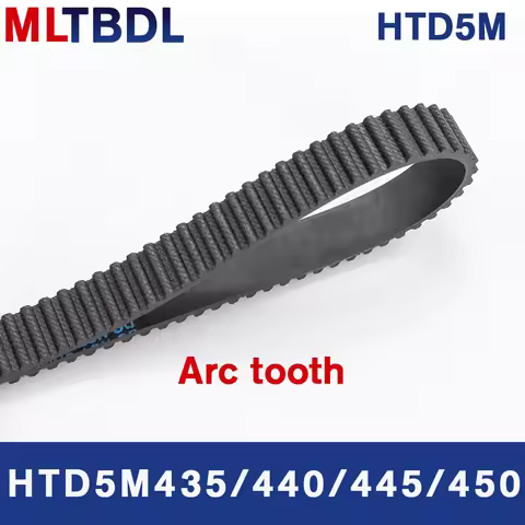 HTD 5M Timing Belt 435/440/445/450mm Length 10/15/20/25mm Width 5mm Pitch Rubber Pulley Belt Teeth 8
