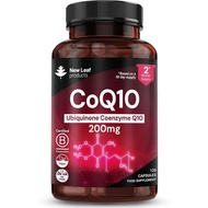 CoQ10 plement 200mg - Co Enzyme CQ10 120 Vegan Capsules 100% Pure and Naturally Fermented Ubiquinone