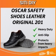 Oscar Safety Shoes Leather Original 201 Working Shoe Kasut Kilang Kerja Lelaki Kulit Steel Toe Cap A