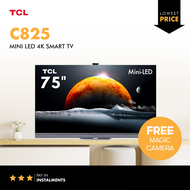 TCL C825 55 inch mini LED 4K QLED Smart TV 2021 55" | 1 Year Warranty | Free Installation, Next-Day Delivery | 120 Hz Refresh Rate | HDR10+, HDR10, HLG | Dolby Vision IQ | Game Master | Magic Camera