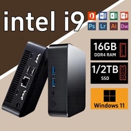 Mini Computer Intel Core i9 8950HK/i3 6100U Mini Host 16GB DDR4 1/2TB Solid State Drive WiFi 6/Windo