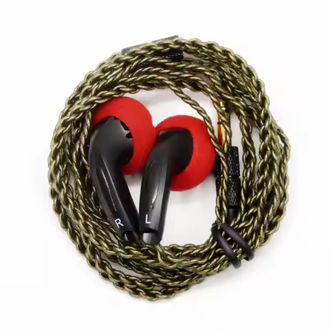 FENGRU DIY EMX500 In-ear Earphones Flat Head Plug DIY Earphone HiFi Bass Earbuds DJ Earbuds Heavy Ba