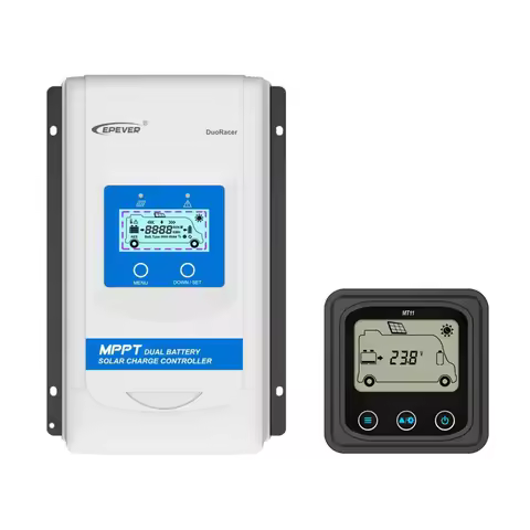Epever New 30A 20A 10A Dual Battery MPPT Solar Controller DuoRacer Battery Regulator 12V with RS485