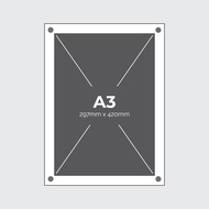 Frambie FLOATEE Acrylic Frame A5 A4 A3 A2 | Wall Mounted Acrylic Poster Frame Photo Frame Advertisem