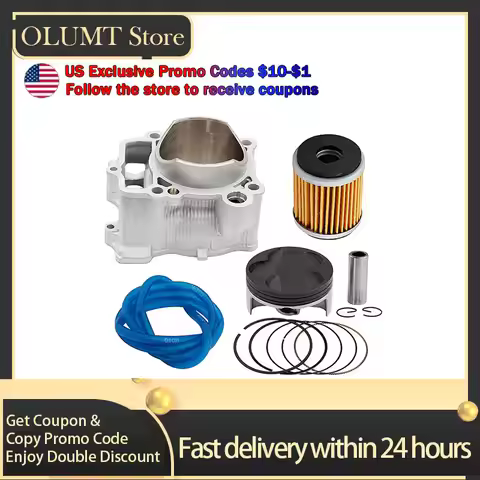 Motorcycle Engine Accessories Air Cylinder Block & Piston Kit & 1m Oil Tube & Oil Filter Bore Size 7