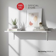 MUST HAVE SWITZERLAND Wall shelf, white and white, 59x20 cm