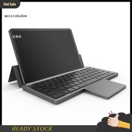 mw Portable Tablet Keyboard Tablet Keyboard Cover Multi-device Bluetooth Keyboard with Touchpad Tablet Holder for Ipad and Tablets 3-in-1 Wireless Keyboard Case