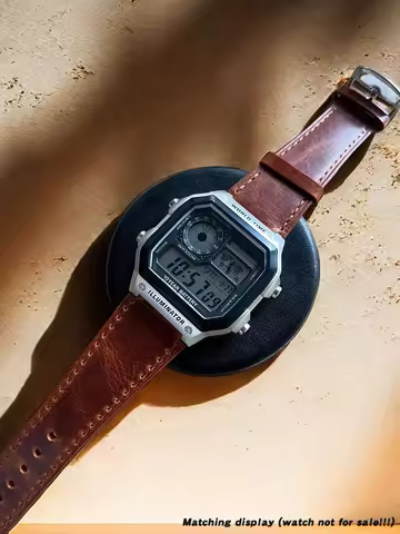 18mm AE1200 cow Genuine Leather Watch strap For Casio AE-1200WH/1300/1000/A159 A159 A158W A168/F91w 