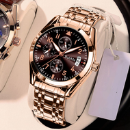 Watch for Men Luxury Stainless Steel Business Watch Multi-functional Luminous Wristwatch Men's Fashion Non-mechanical Clock