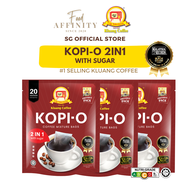 [Bundle of 3] Kluang Coffee Cap TV Kopi-O (2in1) Black Coffee with Sugar - 23gm x 20 sachets (Individual Pack) - by Food Affinity