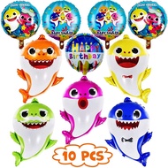 Doo Doo shark theme baby shark birthday party ballons cute baby birthday party decorations ballons