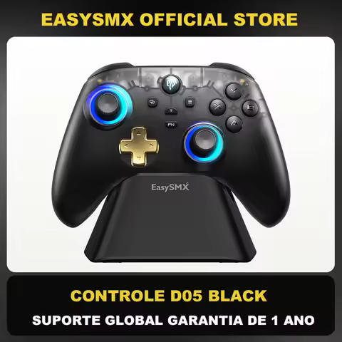 EasySMX D05 Wireless Gamepad RGB Charging Dock Controller Compatible with PC/Switch/Phone/Steam/TV, 