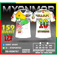 [High Quality] Jersey Design Myanmar N.L.D Printed No.10 tshirt Big Size XS-5XL