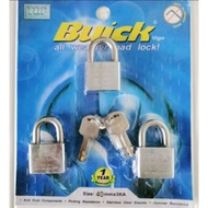 BUICK- Heavy Duty Lifetime Warranty Anti- Rust Padlock 50mm/ 40mm Key Alike/Mangga Kunci Anti- Karat