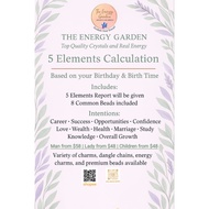 SG Customised 5 Elements Crystal Bracelet - Personalised Energy Design - Men $58 / Lady $48