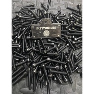 (Black PVD Titanium) 6mm screw Black Titanium cylinder mounted in engine block position, 6li10-15-20