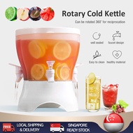 5L Rotatable Drink Dipenser Water Jug Refrigerator Drinks Beverage Jug with Tap, Water Dispenser Dri